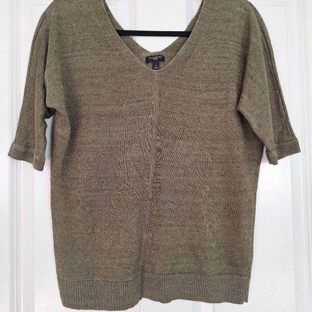 Talbots Linen Top Womens size P